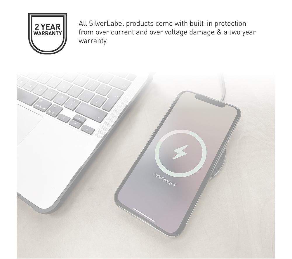 SILVERLABEL 28901SL51 Triple Wireless Charging Pad - Black image number 7 of 8