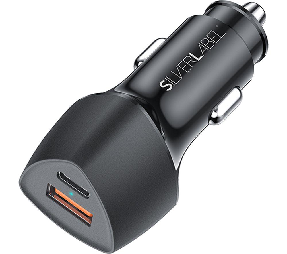 SILVERLABEL Dual PD 20 W USB Car Charger - Black image number 2 of 6