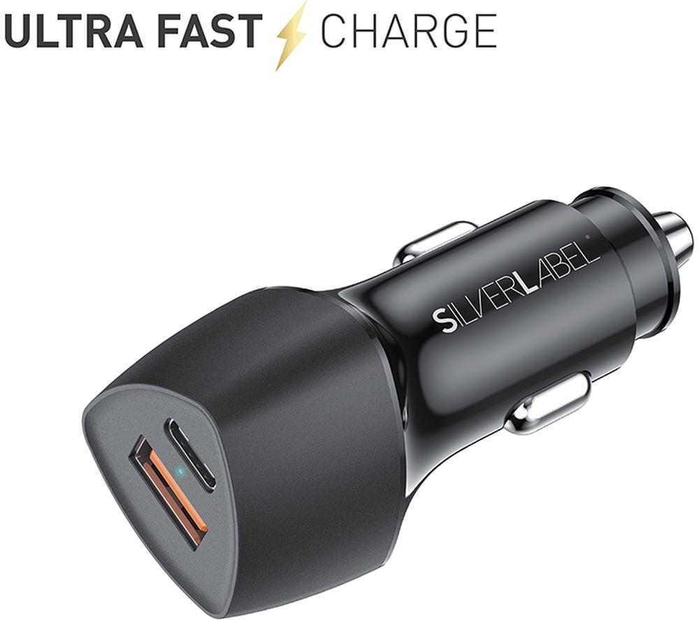 SILVERLABEL Dual PD 20 W USB Car Charger - Black image number 4 of 6