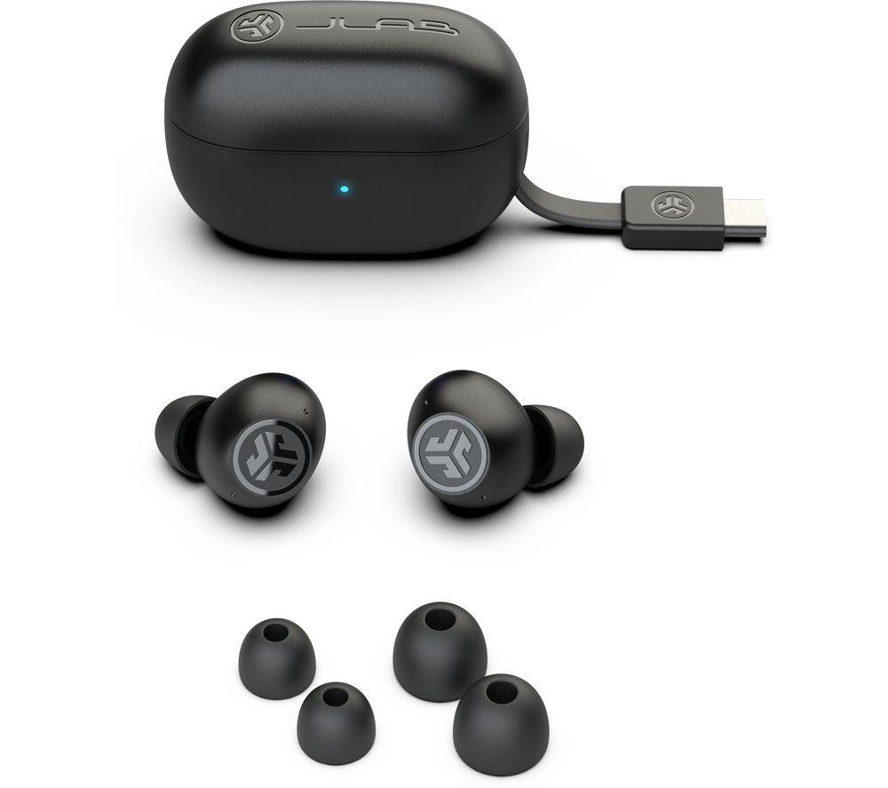 JLAB Go Pop ANC Wireless Bluetooth Noise-Cancelling Earbuds - Black image number 3 of 10