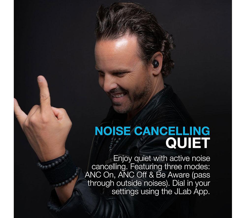 JLAB Go Pop ANC Wireless Bluetooth Noise-Cancelling Earbuds - Black image number 5 of 10