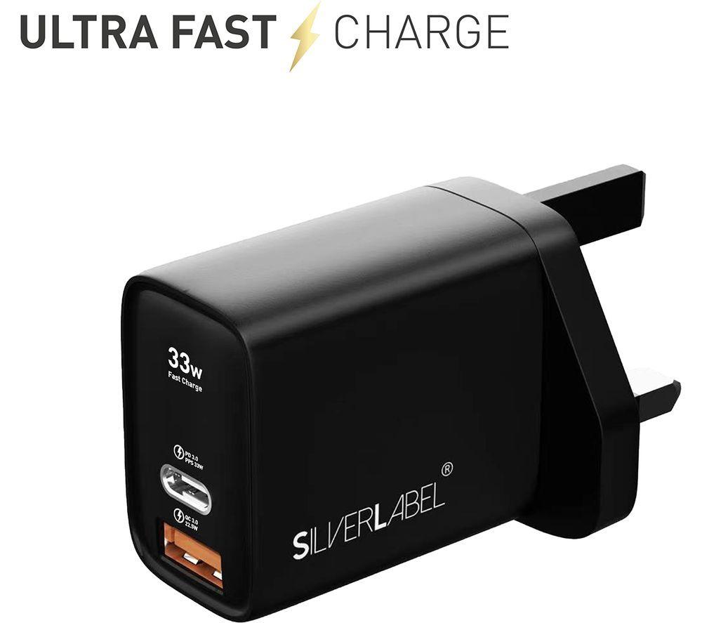 SILVERLABEL 29071SL10 33 W Universal Dual USB Type-C & Type-A Charger - Black image number 4 of 7