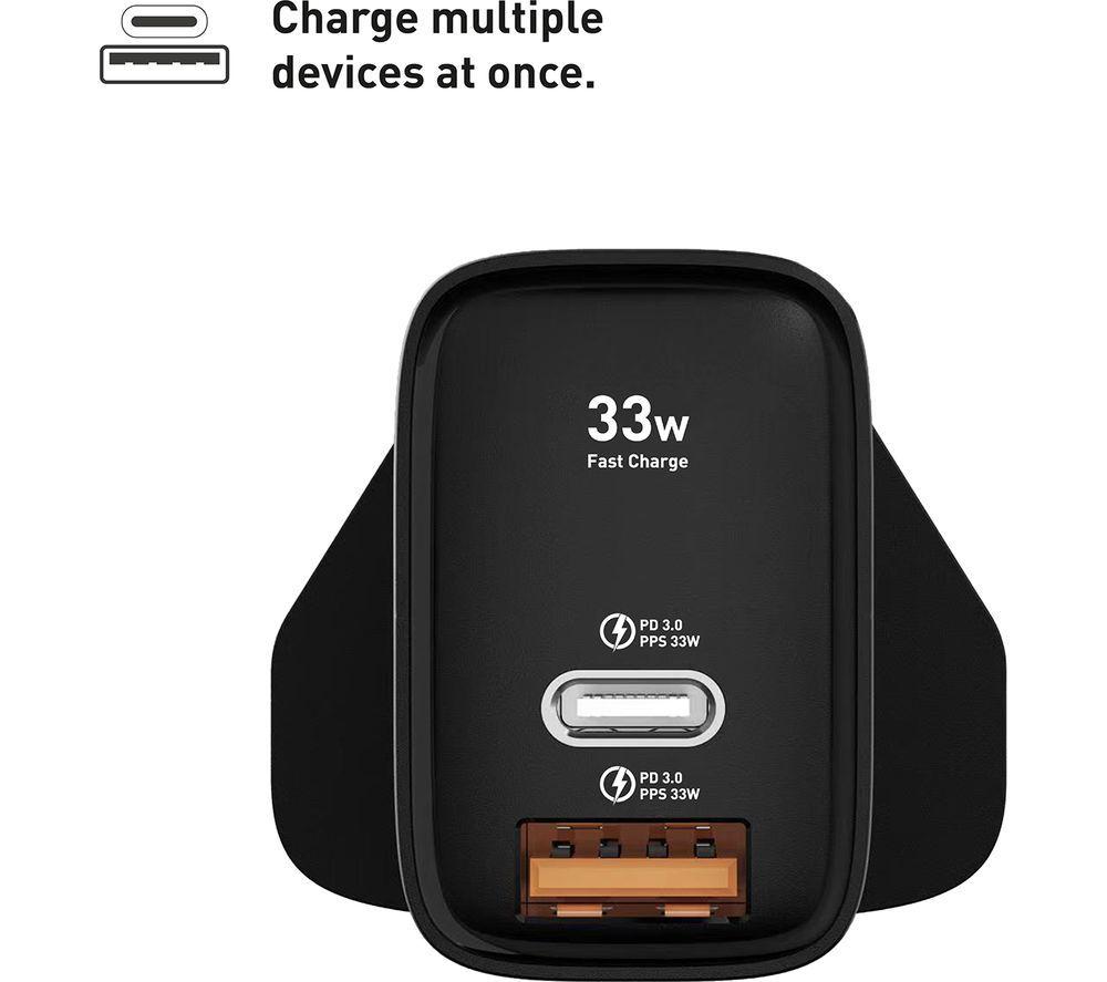 SILVERLABEL 29071SL10 33 W Universal Dual USB Type-C & Type-A Charger - Black image number 5 of 7