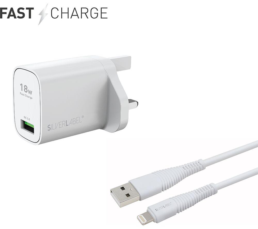 SILVERLABEL 30300SL10 18 W Universal USB-A Charger & Lightning Cable Bundle image number 10 of 13