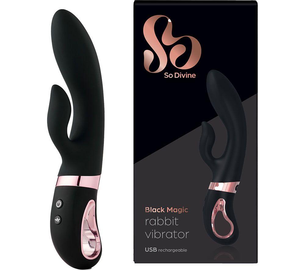 SO DIVINE Black Magic Rabbit Vibrator - Black & Rose Gold image number 2 of 5