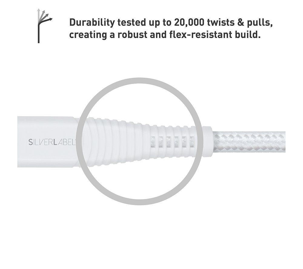 SILVERLABEL USB Type-A to Lighting Cable - 2 m, White image number 5 of 7