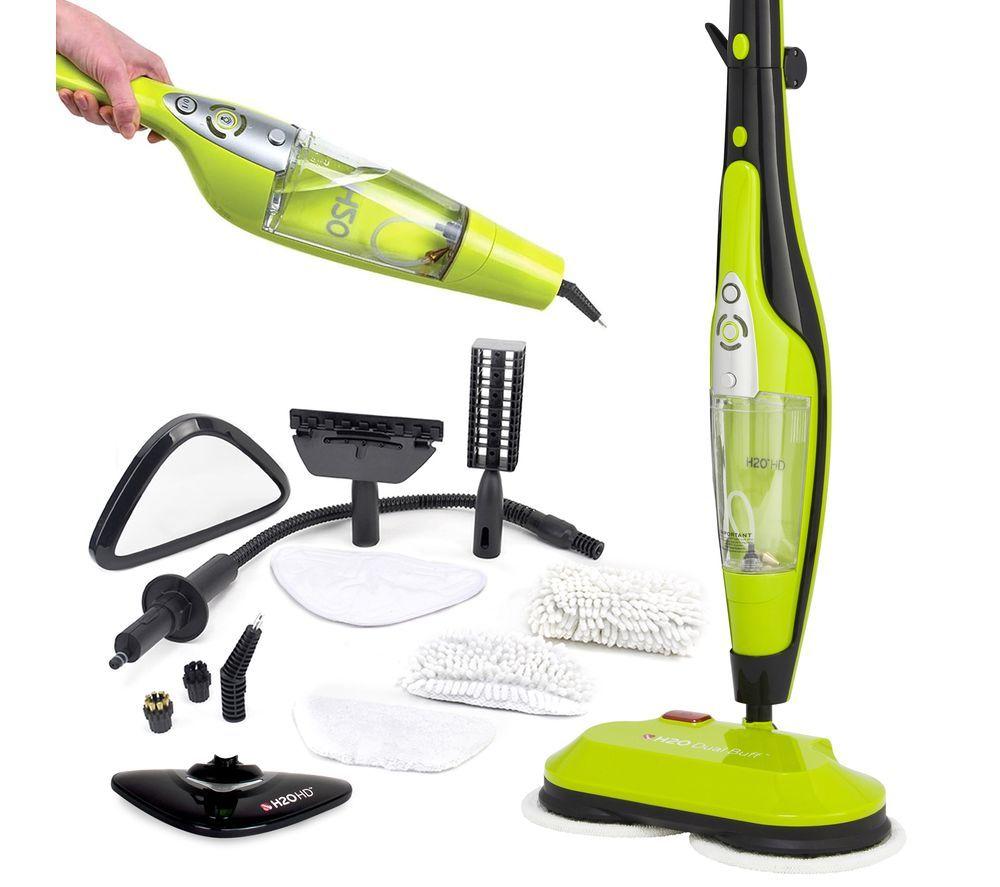 H2O HD 8-in-1 Dual Buff Upright Steam Mop & Handheld Cleaner - Green