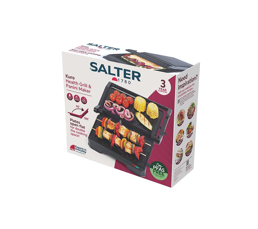 SALTER Kuro Health Grill & Panini Maker - Black image number 14 of 14