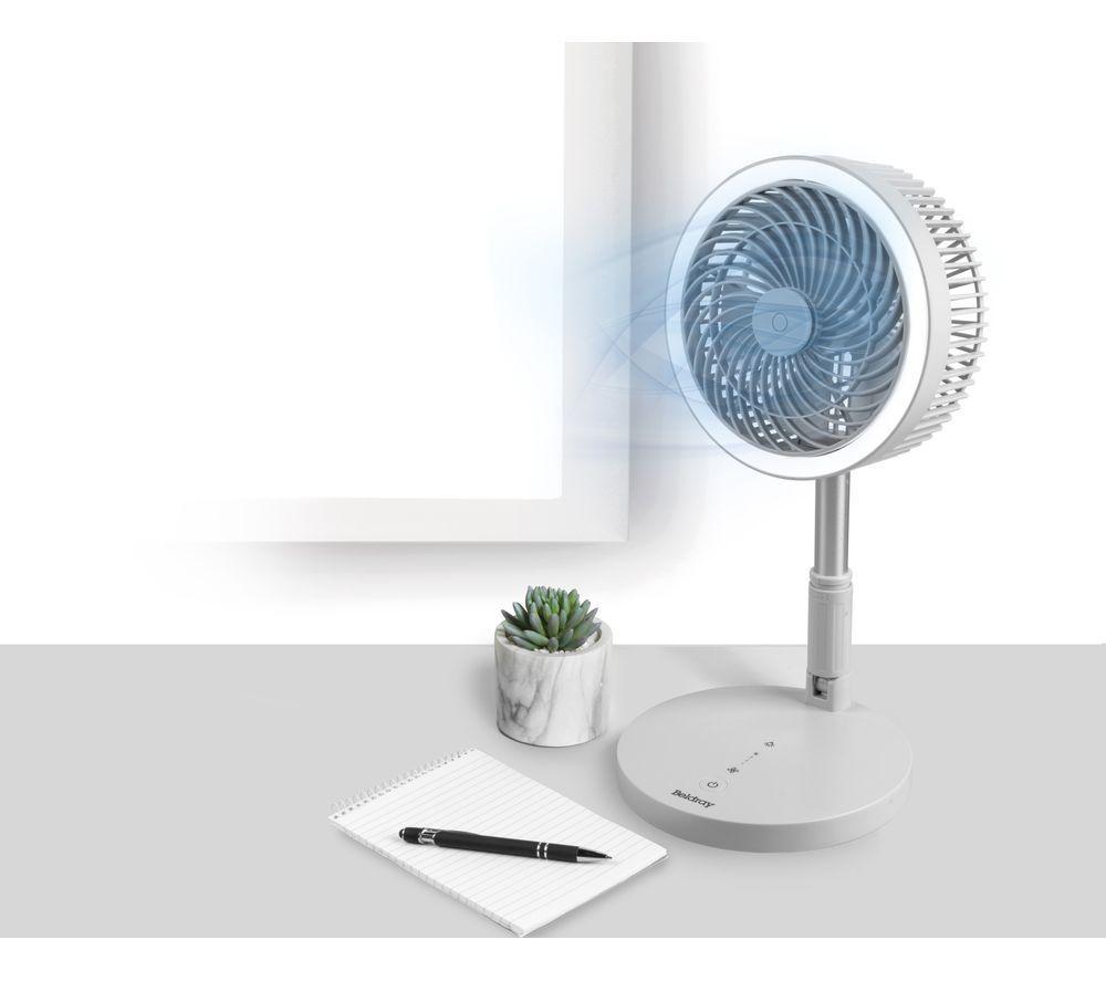 BELDRAY 3-in-1 LED Cordless Fan - Grey image number 3 of 6