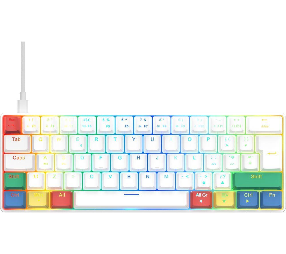 NOS C-450 Mini Pro RGB Mechanical Gaming Keyboard - White image number 2 of 3