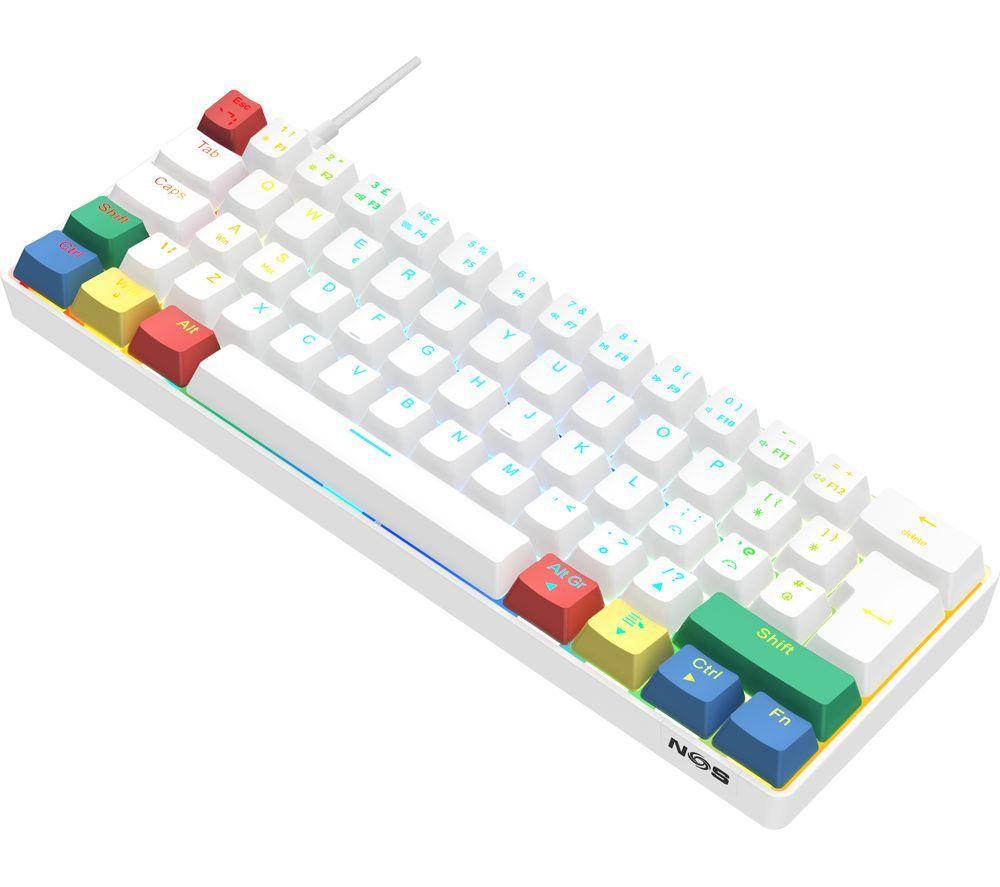 NOS C-450 Mini Pro RGB Mechanical Gaming Keyboard - White image number 3 of 3