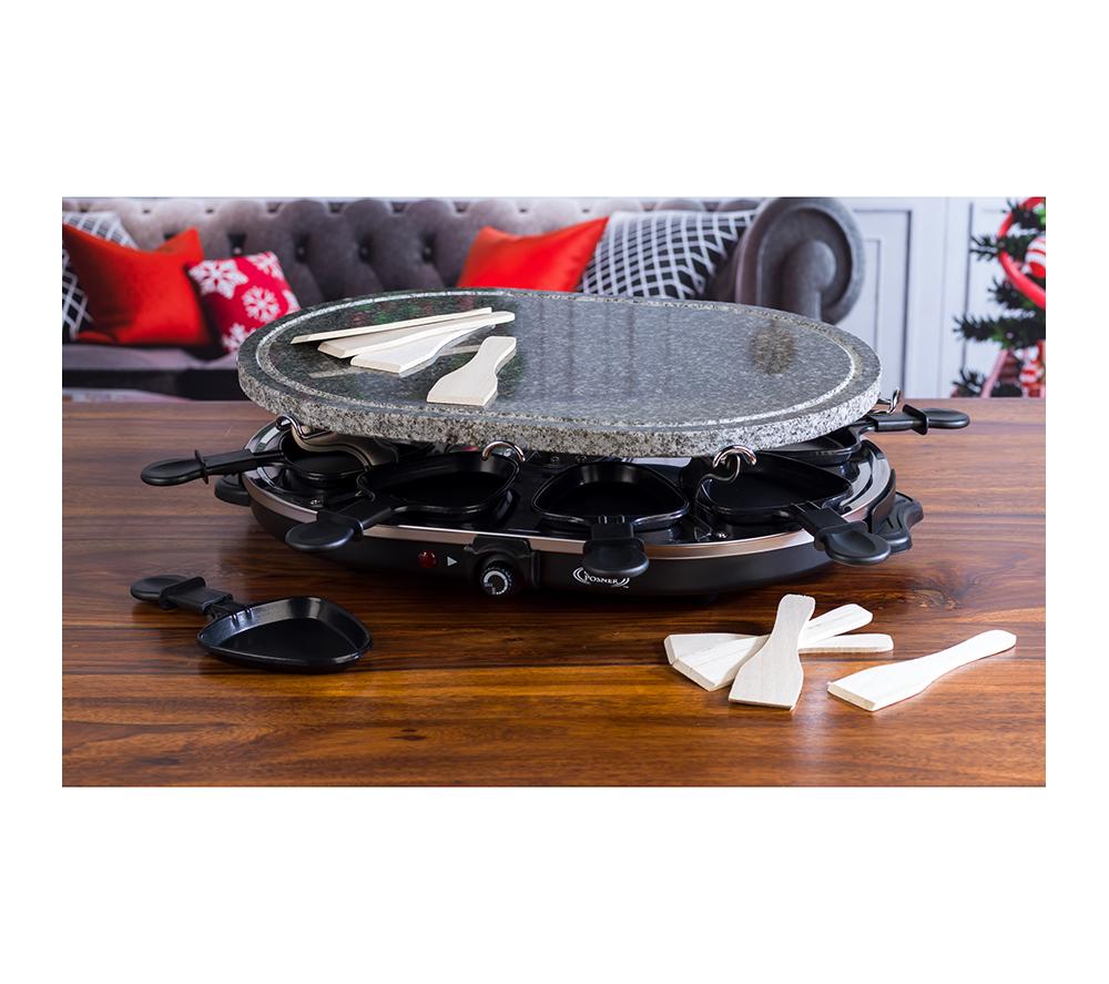 GILES & POSNER Stone Raclette Grill - Black image number 8 of 12