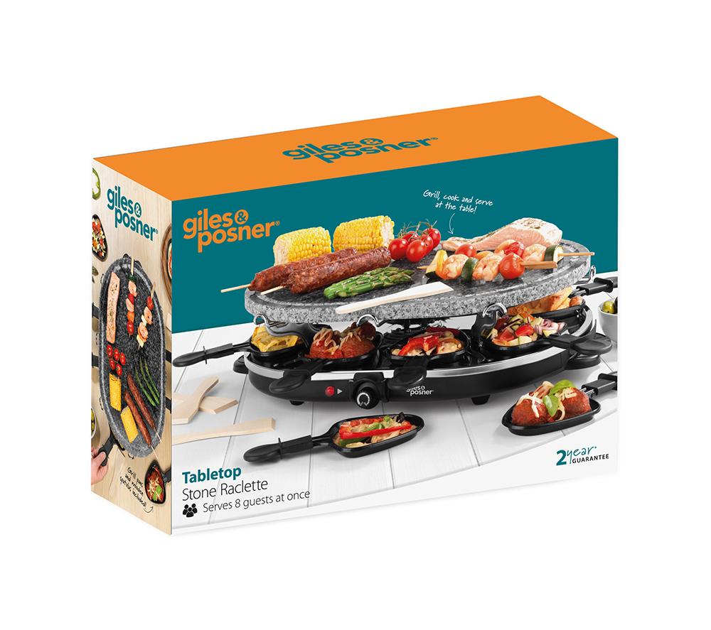 GILES & POSNER Stone Raclette Grill - Black image number 11 of 12