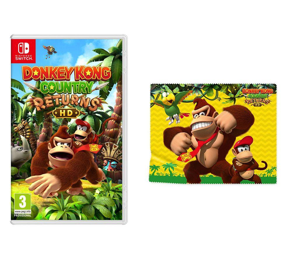 NINTENDO SWITCH Donkey Kong Country Returns HD & Cleaning Cloth