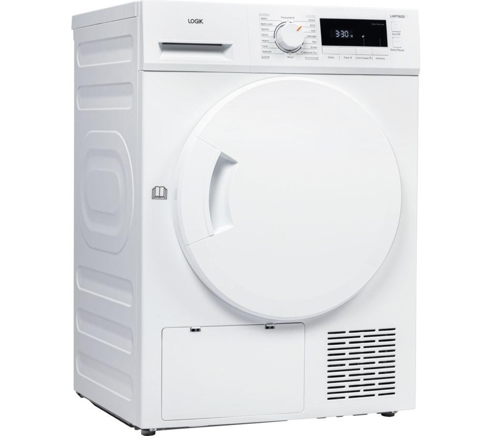 LOGIK LHP7W25 7 kg Heat Pump Tumble Dryer - White image number 2 of 9