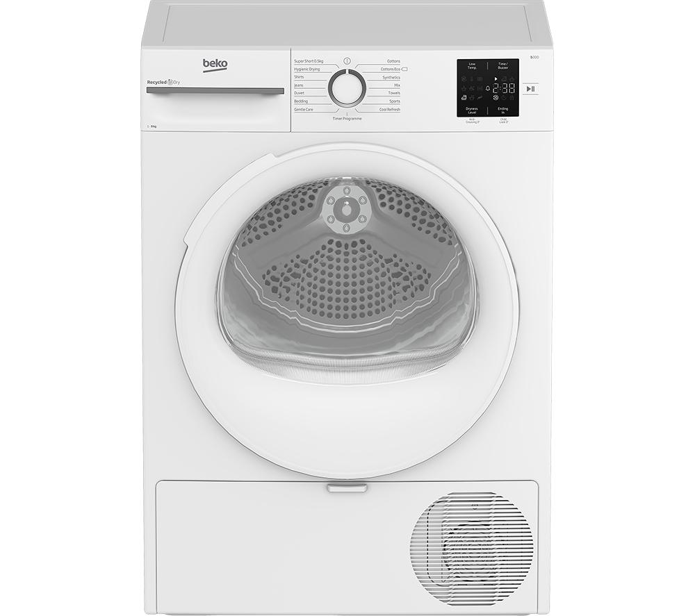 BEKO b300 BM3T3922W 9 kg Heat Pump Tumble Dryer – White, White