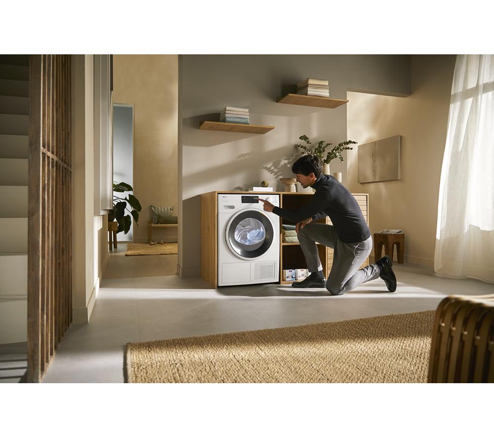 MIELE EcoSpeed T1 TWD640WP WiFi-enabled 9 kg Heat Pump Tumble Dryer - White image number 7 of 20