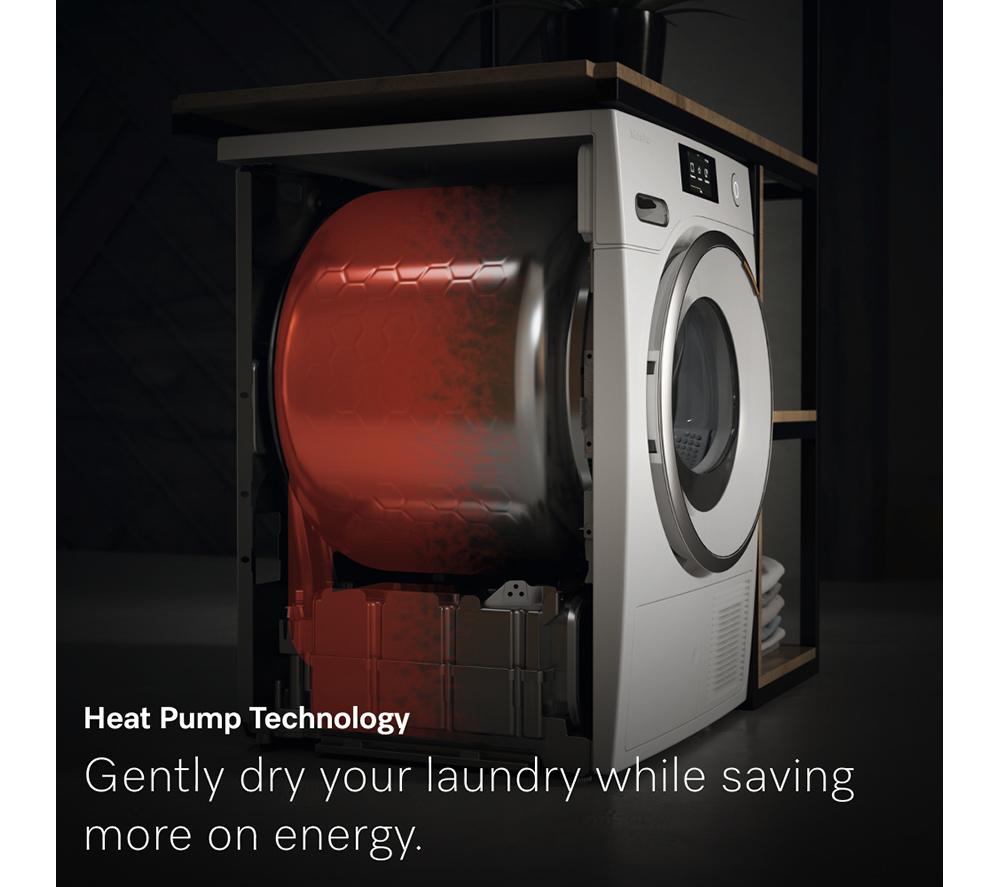 MIELE EcoSpeed T1 TWD640WP WiFi-enabled 9 kg Heat Pump Tumble Dryer - White image number 15 of 20