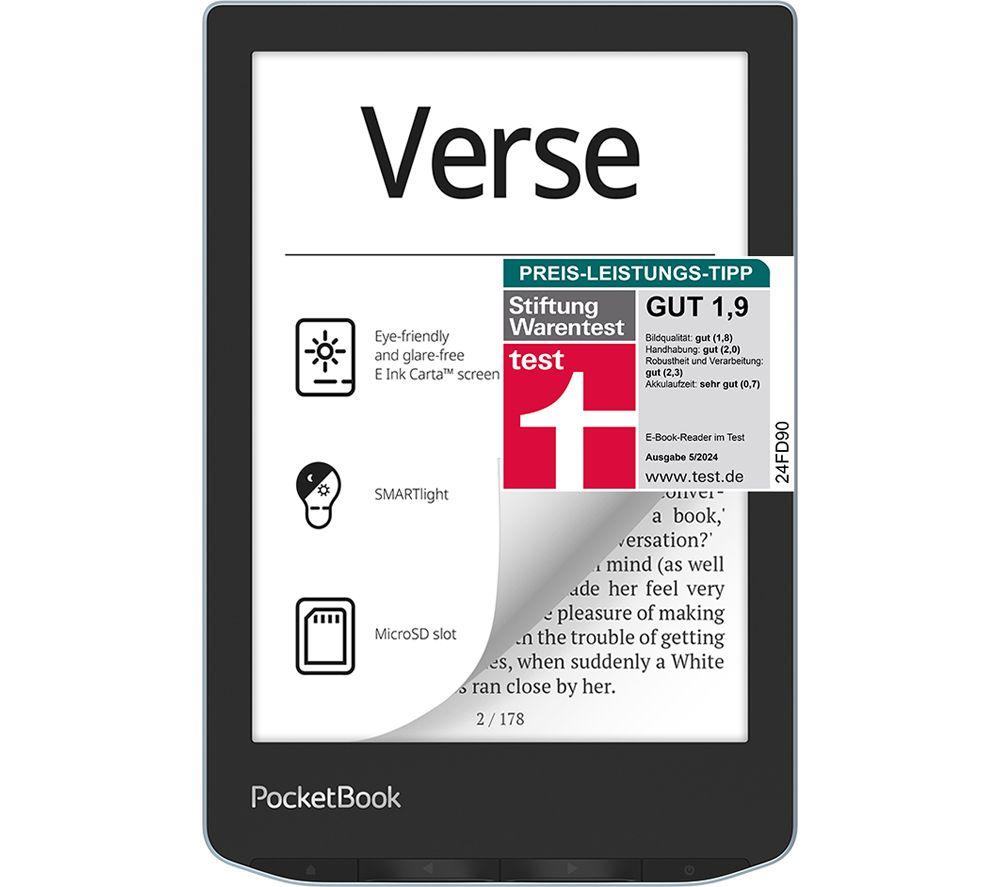 Pocketbook Verse 6" Ereader - 8Gb, Grey, Silver/Grey