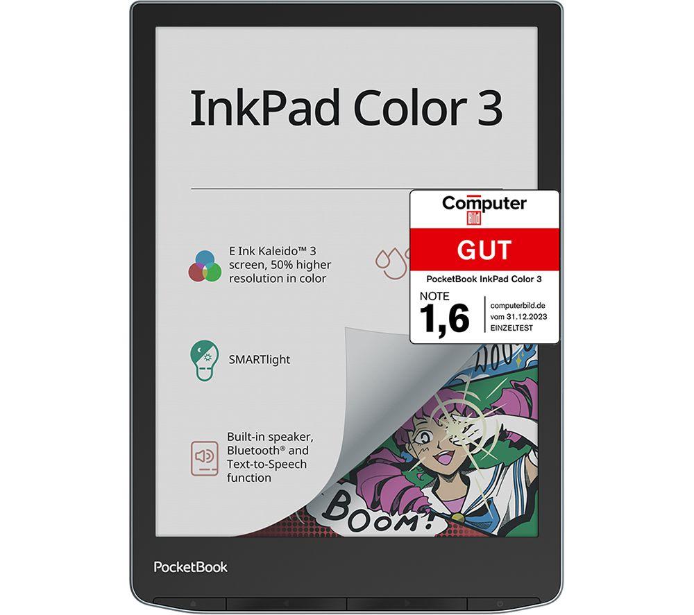 Pocketbook Inkpad Color 3 7.8" Ereader - 32 Gb, Black, Black