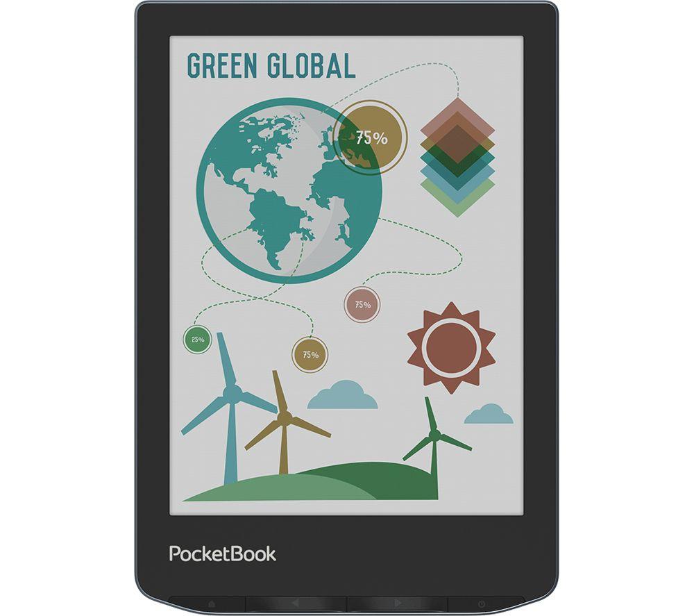 Pocketbook Verse Pro Color 6" Ereader - 16 Gb, Stormy Sea, Blue,Silver/Grey