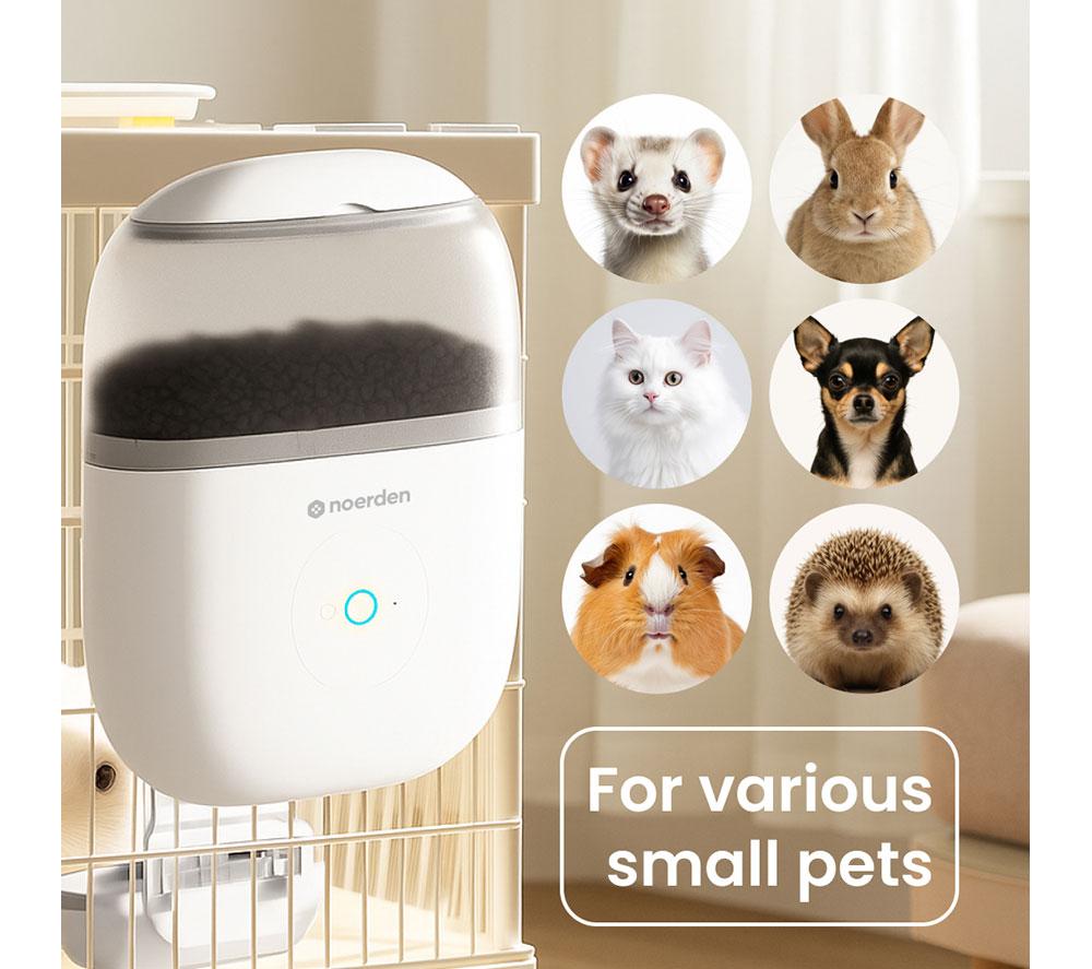 NOERDEN Hoppy Smart Small Animal Feeder with Camera - White image number 7 of 11