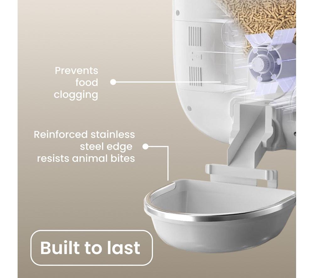 NOERDEN Hoppy Smart Small Animal Feeder with Camera - White image number 8 of 11