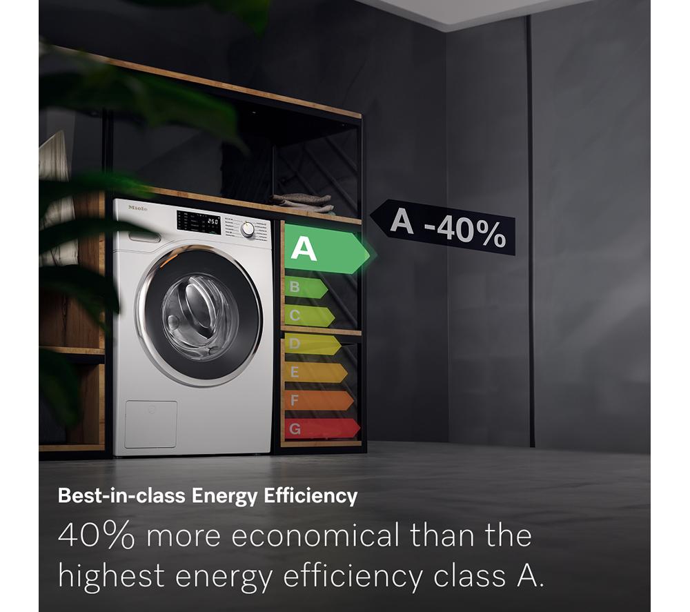 MIELE WWE380 WCS PWash&Steam WiFi-enabled 8 kg 1400 Spin Washing Machine - Lotus White image number 13 of 21