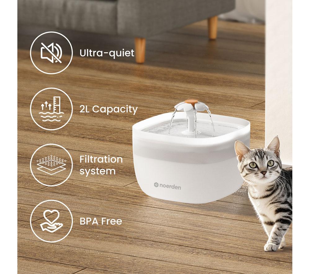 NOERDEN PawQuench Pet Water Fountain - White image number 2 of 15