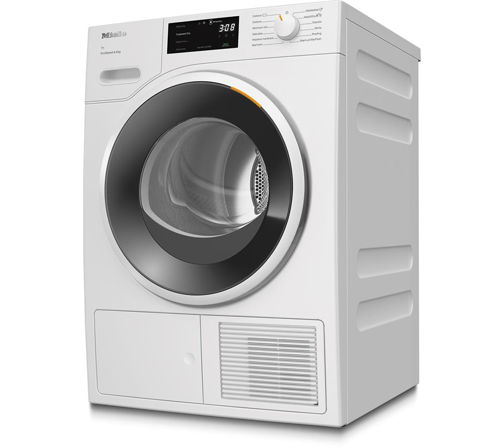 MIELE EcoSpeed T1 TWC640WP WiFi-enabled 8 kg Heat Pump Tumble Dryer - White image number 2 of 19