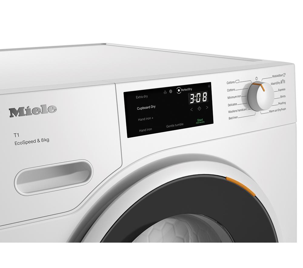 MIELE EcoSpeed T1 TWC640WP WiFi-enabled 8 kg Heat Pump Tumble Dryer - White image number 4 of 19