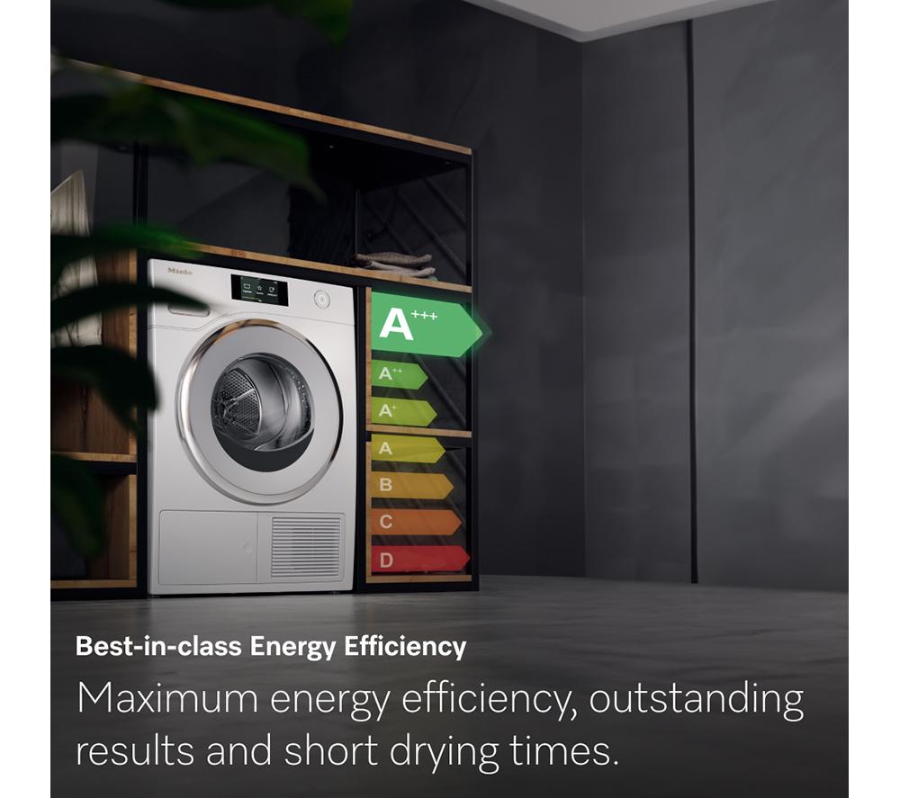 MIELE EcoSpeed T1 TWC640WP WiFi-enabled 8 kg Heat Pump Tumble Dryer - White image number 12 of 19