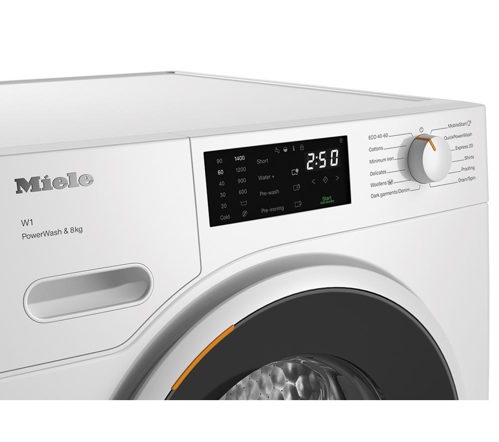 MIELE PWash WWB360 WCS WiFi-enabled 8 kg 1400 Spin Washing Machine - Lotus White image number 5 of 20
