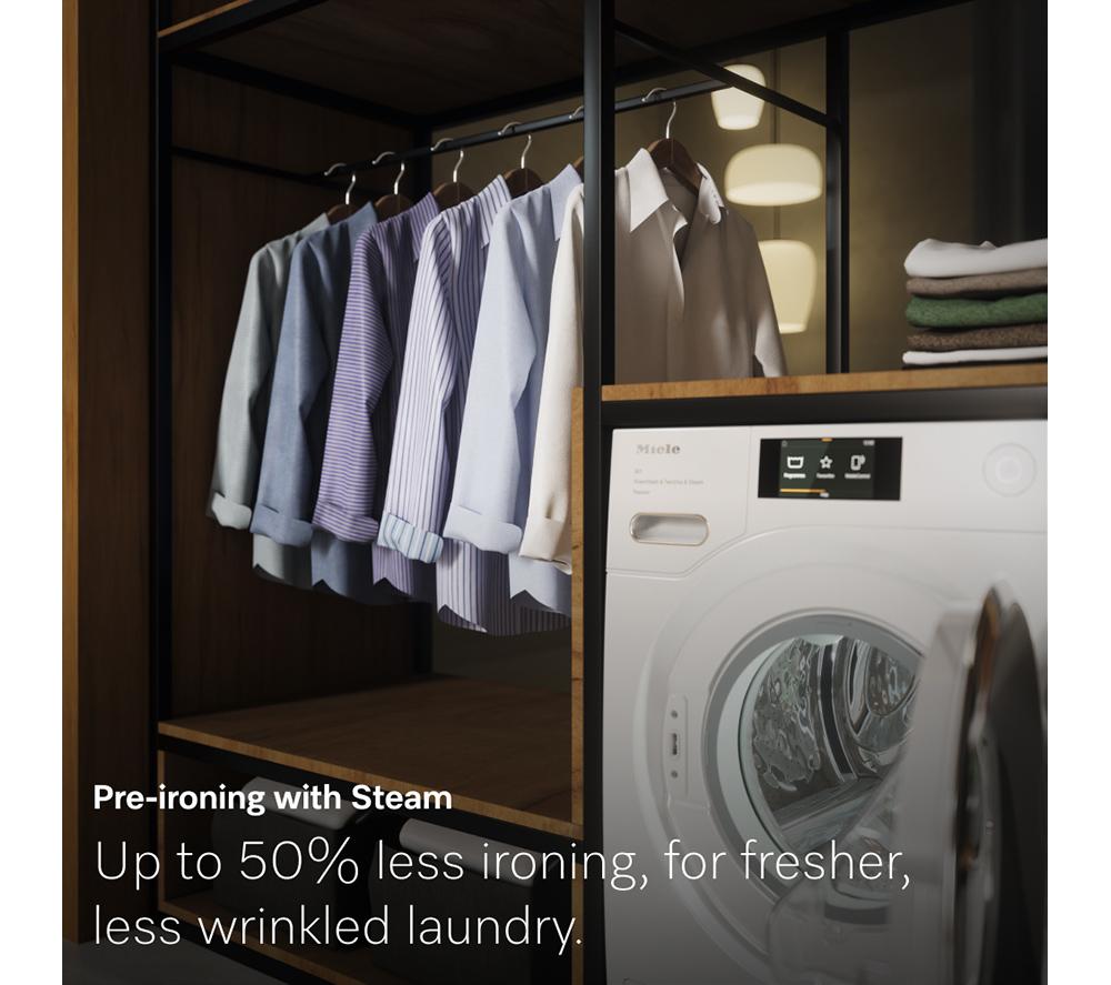 MIELE PWash WWB360 WCS WiFi-enabled 8 kg 1400 Spin Washing Machine - Lotus White image number 16 of 20