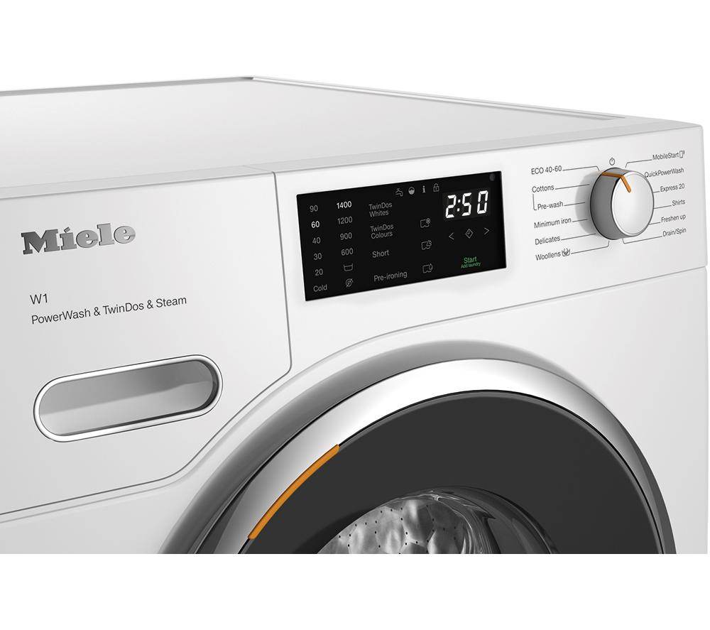 MIELE WWG880 WCS PWash&TDos&Steam WiFi-enabled 9 kg 1400 Spin Washing Machine - Lotus White image number 4 of 9