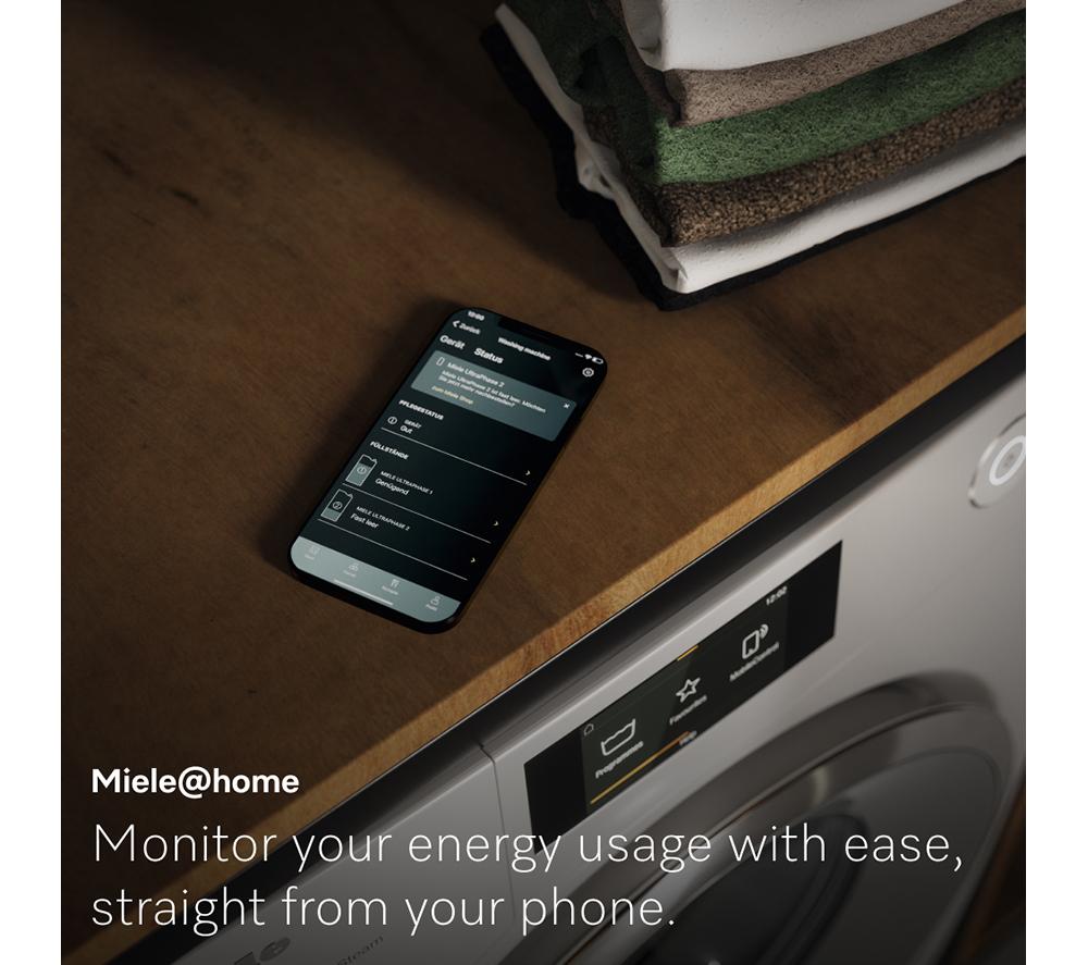 MIELE WWG880 WCS PWash&TDos&Steam WiFi-enabled 9 kg 1400 Spin Washing Machine - Lotus White image number 11 of 12