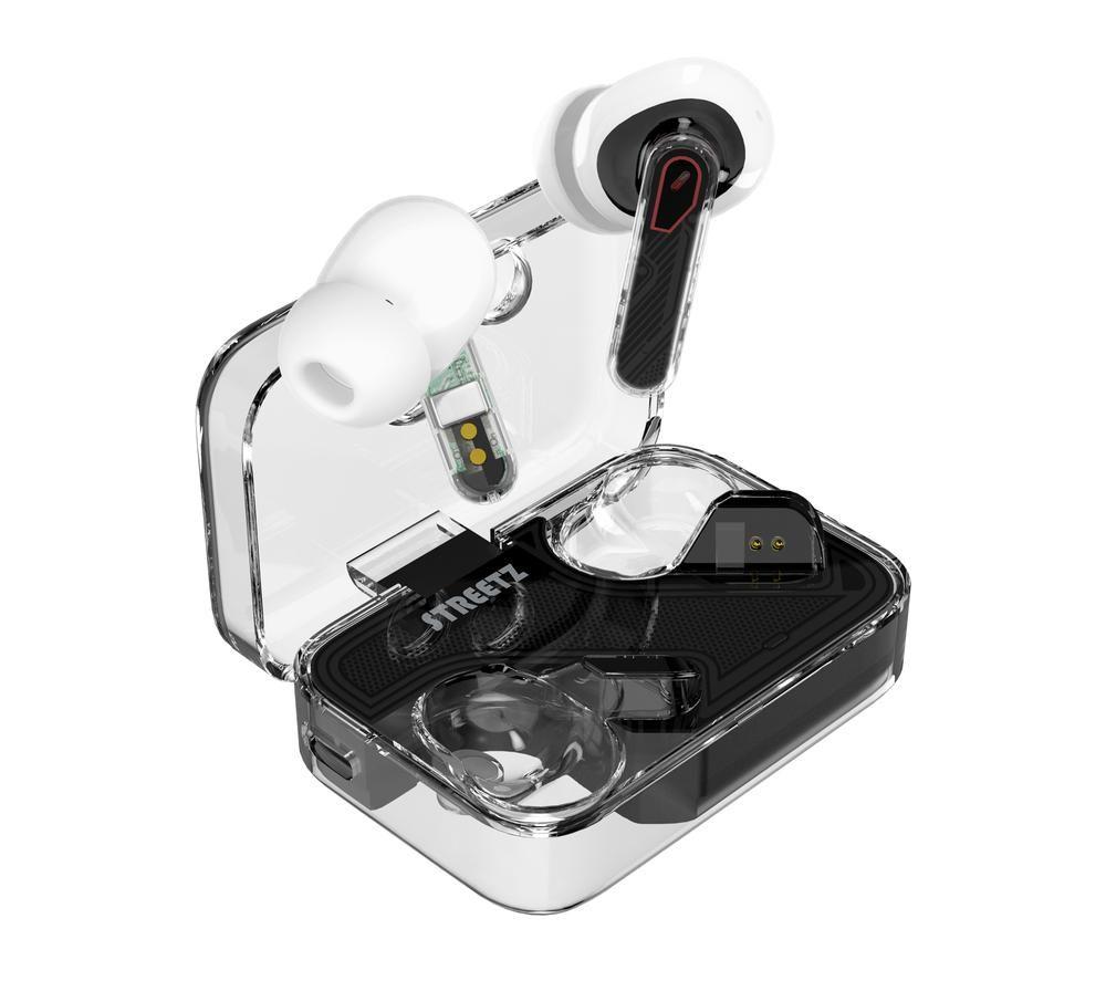 STREETZ T250 Wireless Bluetooth Earbuds - Transparent image number 8 of 11