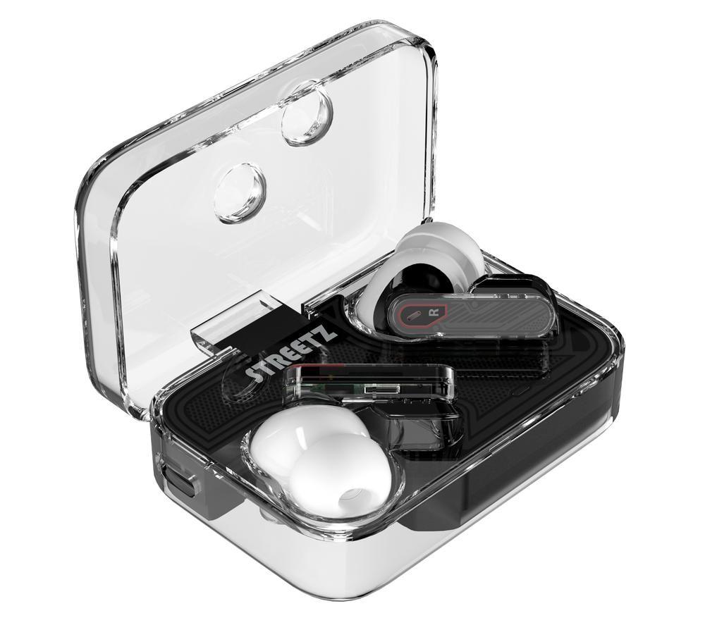 STREETZ T250 Wireless Bluetooth Earbuds - Transparent image number 10 of 11