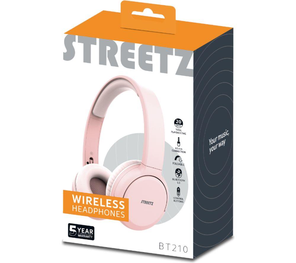 STREETZ BT210 Wireless Bluetooth Headphones - Pink image number 7 of 8