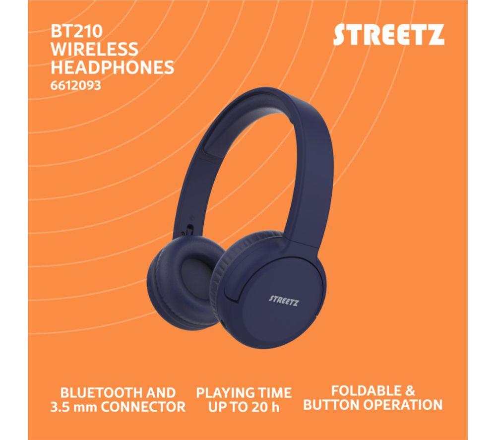 STREETZ BT210 Wireless Bluetooth Headphones - Blue image number 6 of 6