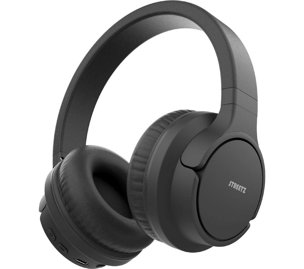 Streetz Bt510 Wireless Bluetooth Noise-Cancelling Headphones - Black, Black