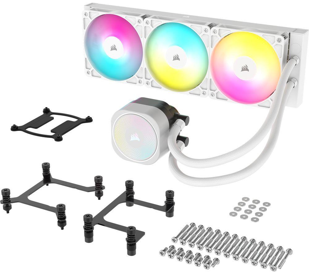 CORSAIR Nautilus 360 RS ARGB Liquid 360 mm CPU Cooler - RGB LED, White image number 8 of 8