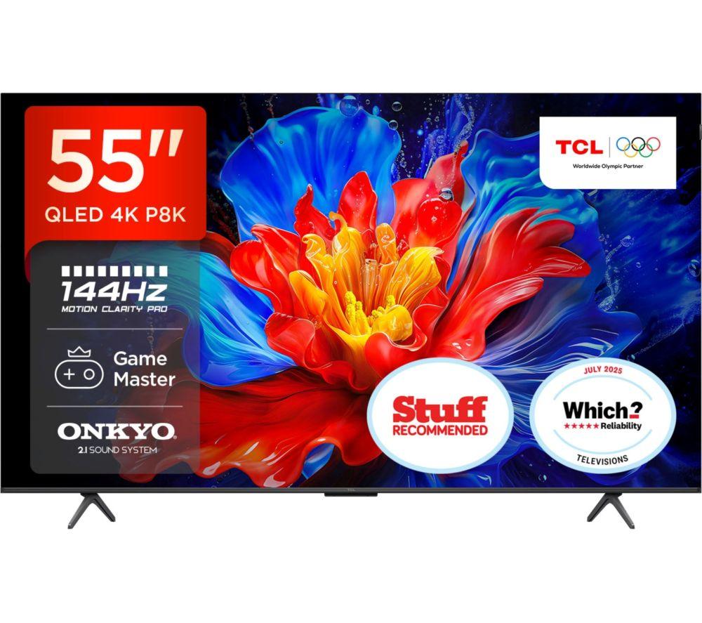 TCL 55P8K 55" Smart 4K Ultra HD HDR QLED TV image number 2 of 17