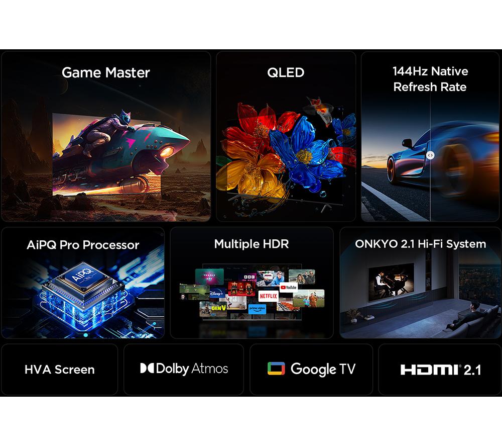 TCL 55P8K 55" Smart 4K Ultra HD HDR QLED TV image number 5 of 17