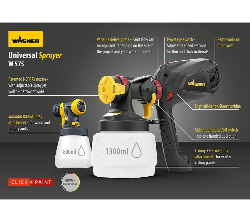 WAGNER W575 Flexio Universal Sprayer - Black image number 2 of 6