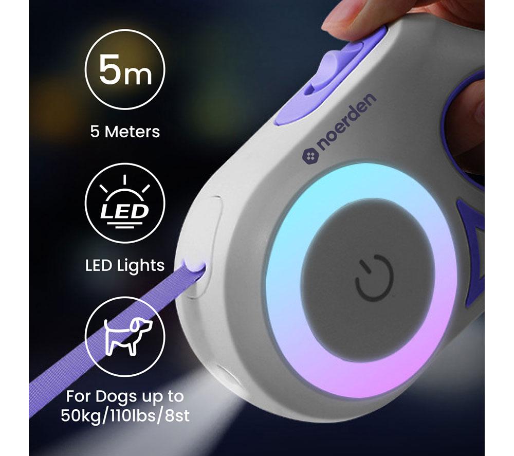 NOERDEN Flexi Retractable Pet Lead - Purple image number 2 of 6