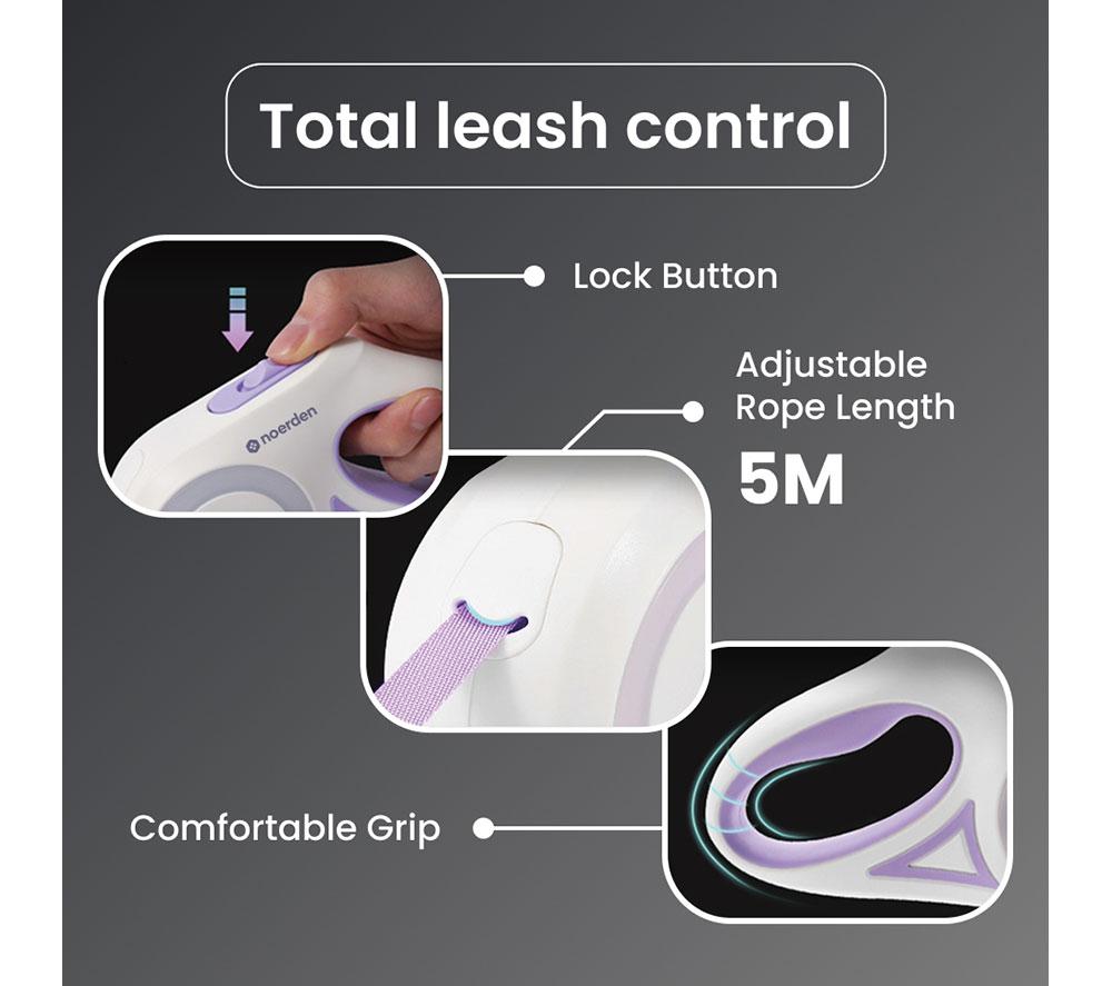 NOERDEN Flexi Retractable Pet Lead - Purple image number 4 of 6