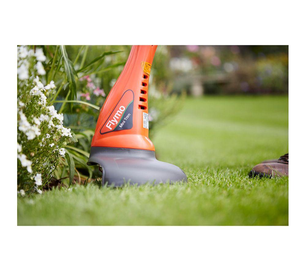 FLYMO SimpliCompact 300 Lawnmower & Mini Trim Grass Trimmer - Orange & Black image number 9 of 9