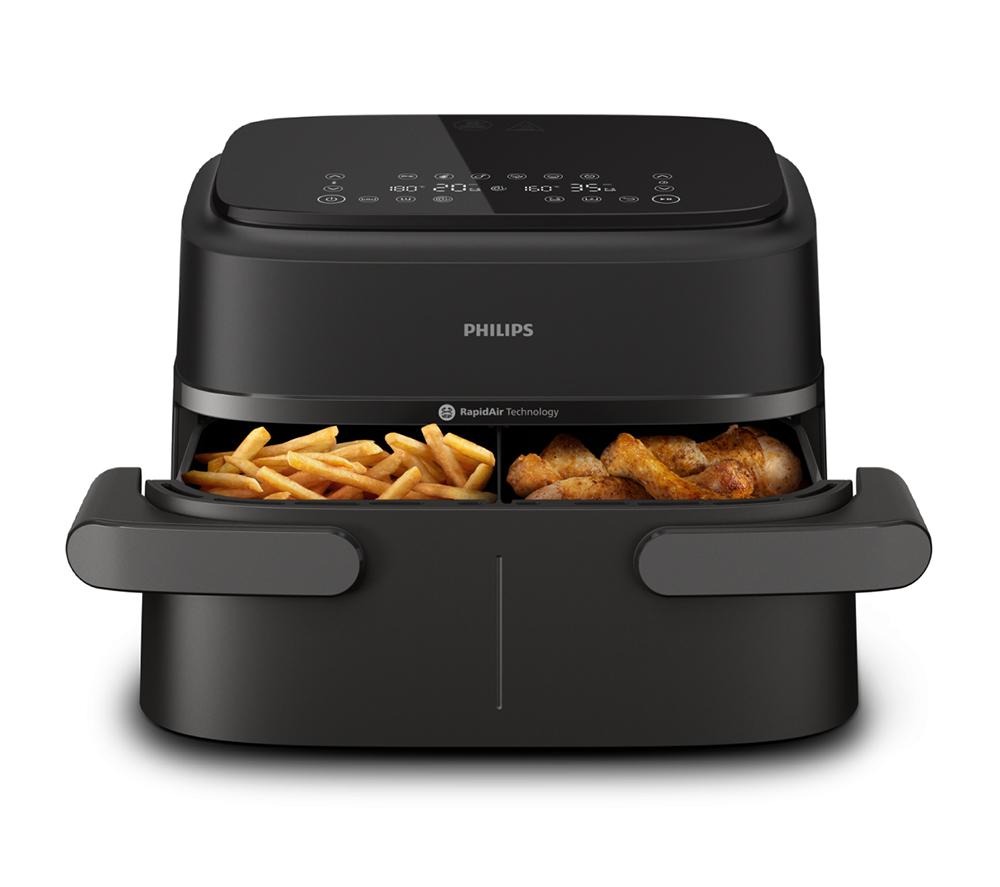 PHILIPS 1000 Series NA150/09 7.1L FlexDrawer Dual Basket Air Fryer - Black