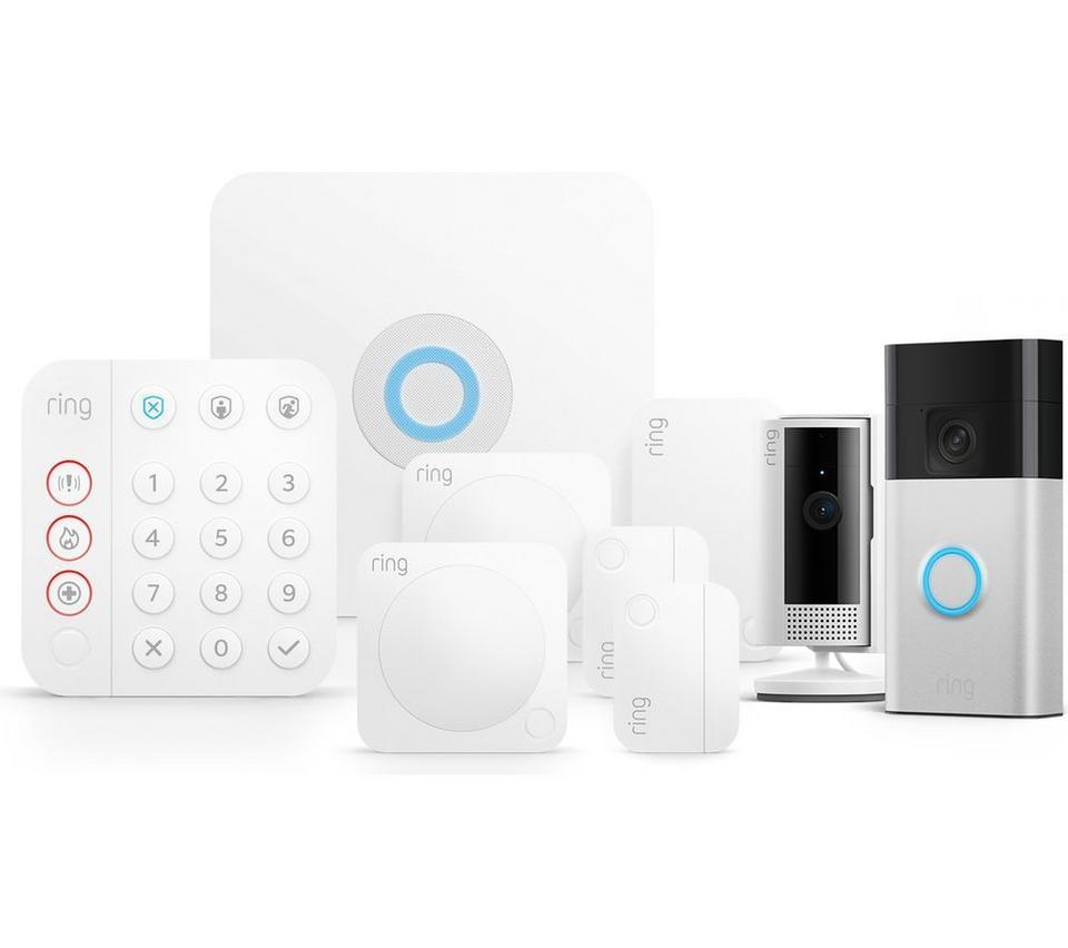 RING Alarm, Indoor Camera (2nd Gen) & Battery Video Doorbell Kit